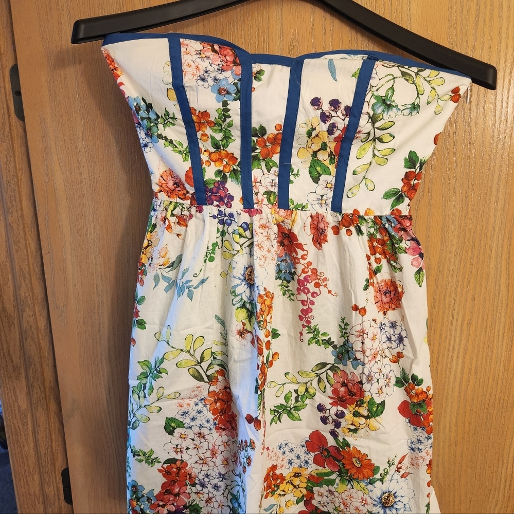 Kandy Kiss strapless floral dress size small